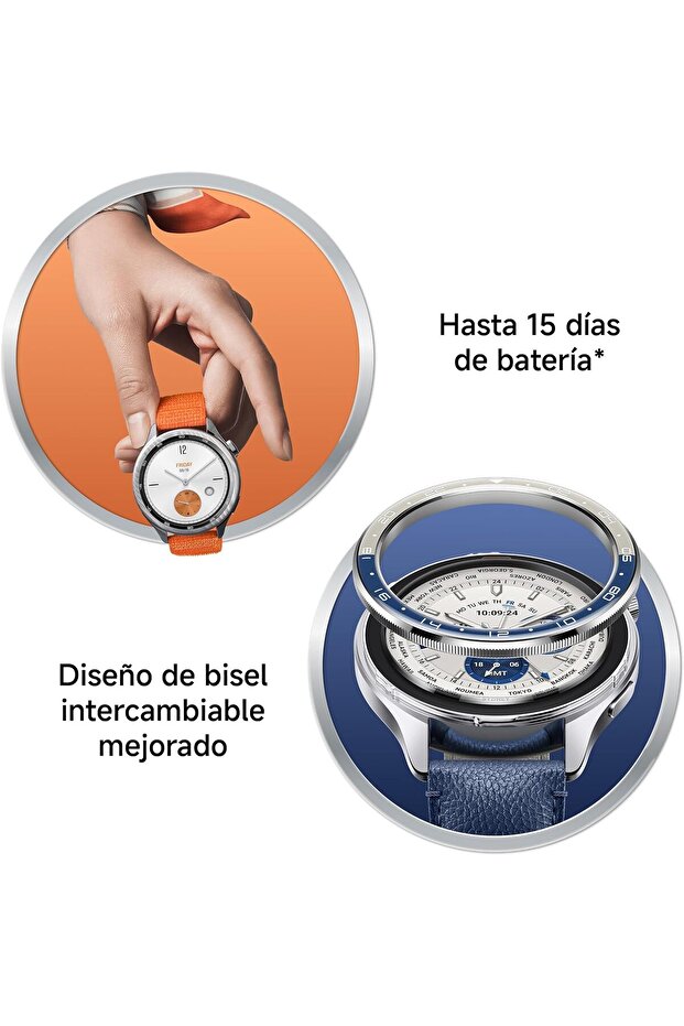 S4 Rainbow Smartwatch, Metal Strap, One Size, Aquamarine - 6