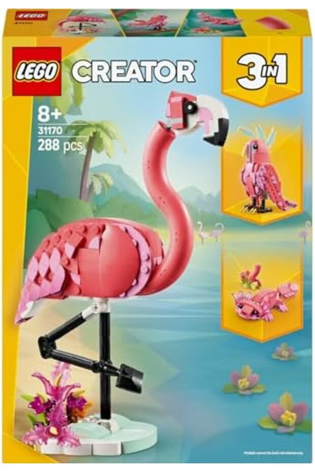 PRStoRe Creator 3'ü 1 Arada Vahşi Hayvanlar: Pembe Flamingo 31170 – 8 Yaş ve Üzeri Kız ve Erk - 3