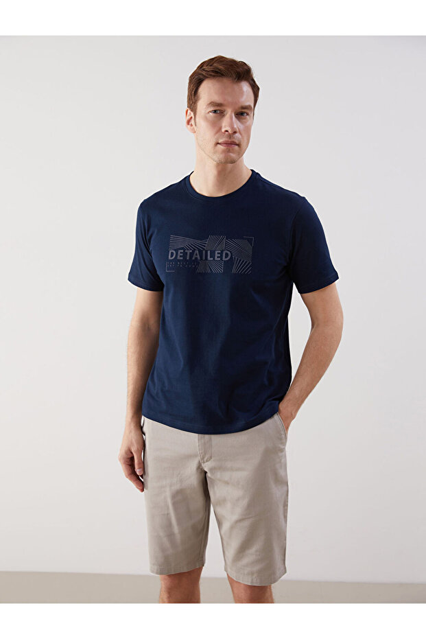 Sparkling Choices from Shining Store Large Size Zero Roba Collar Printed Men's T-Shirt
