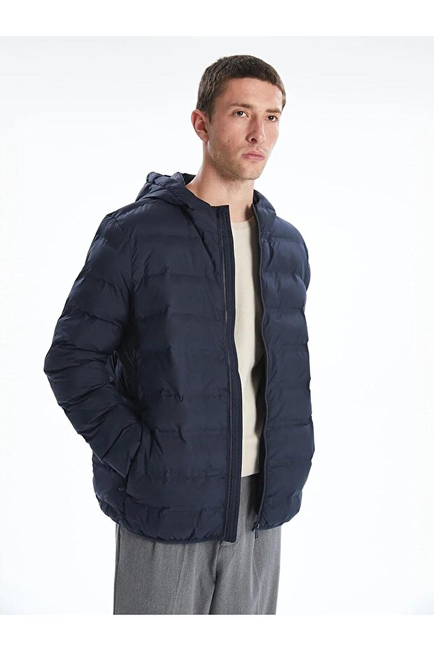 معطف LCW Standard Fit بغطاء للرأس للرجال (W5)