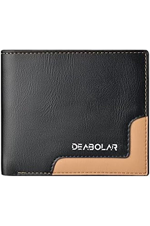 Leather wallets for men, RFID blocking technology, slim multi-card wallet for men with zippered coin