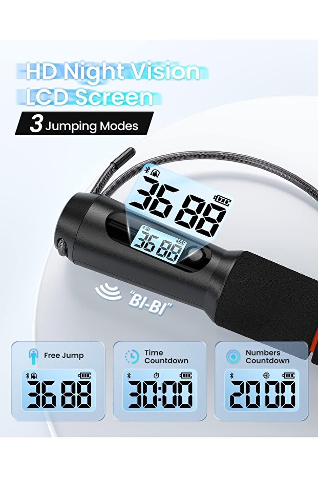 Smart Skipping Rope With Counter, Adjustable Wireless, App Analysis Data, Fitness Rope for Me - 5