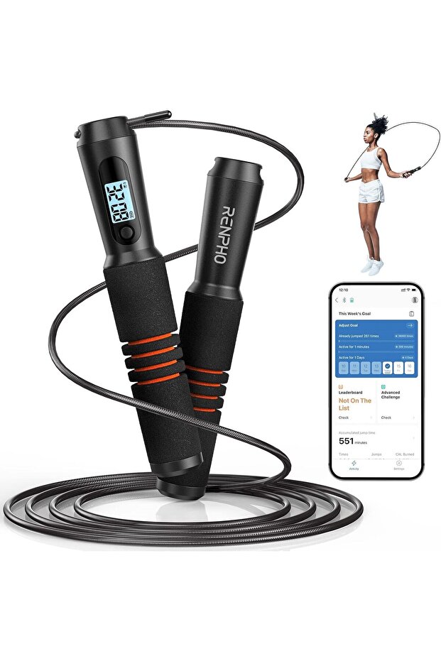 Smart Skipping Rope With Counter, Adjustable Wireless, App Analysis Data, Fitness Rope for Me - 1