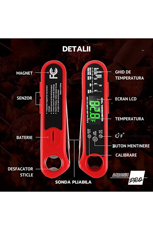 Digital Cooking Thermometer with Wire Sensor, High Accuracy - 7