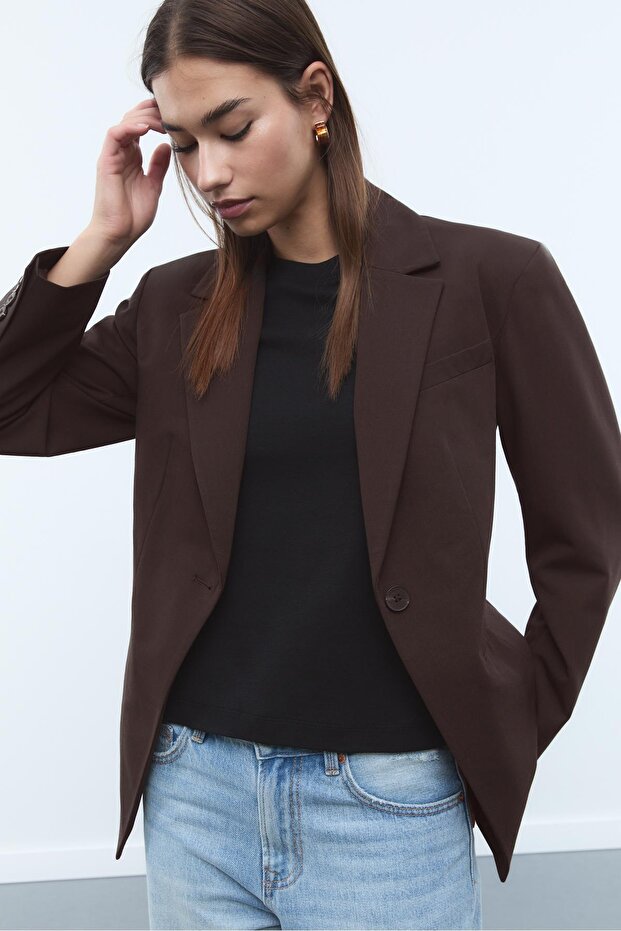 Belden Oturtmalı Düğmeli Blazer - 3
