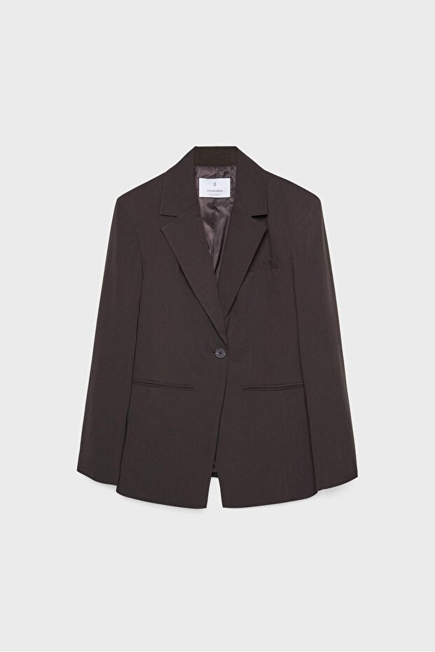 Belden Oturtmalı Düğmeli Blazer - 6