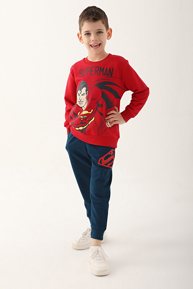 طقم بدلة رياضية حمراء للأولاد - 1