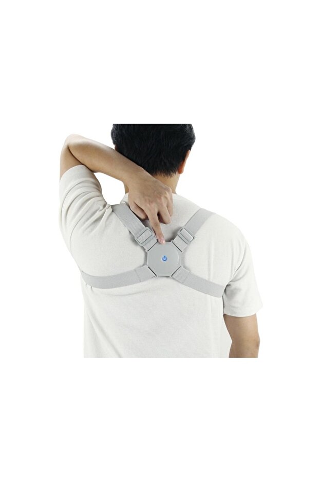 Posture Corrector with Warning Sensor, USB Charging, White - 3