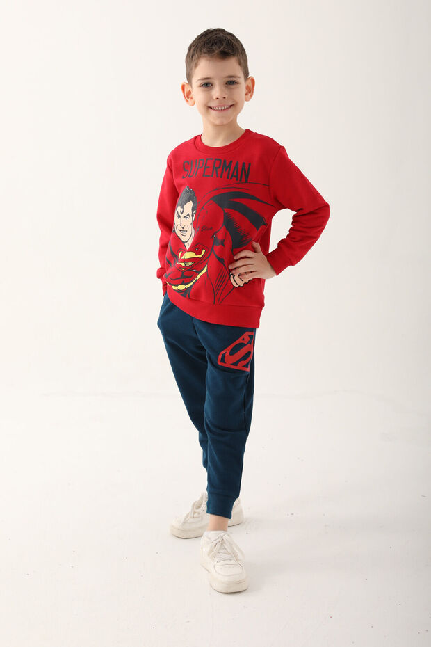 طقم بدلة رياضية حمراء للأولاد - 3