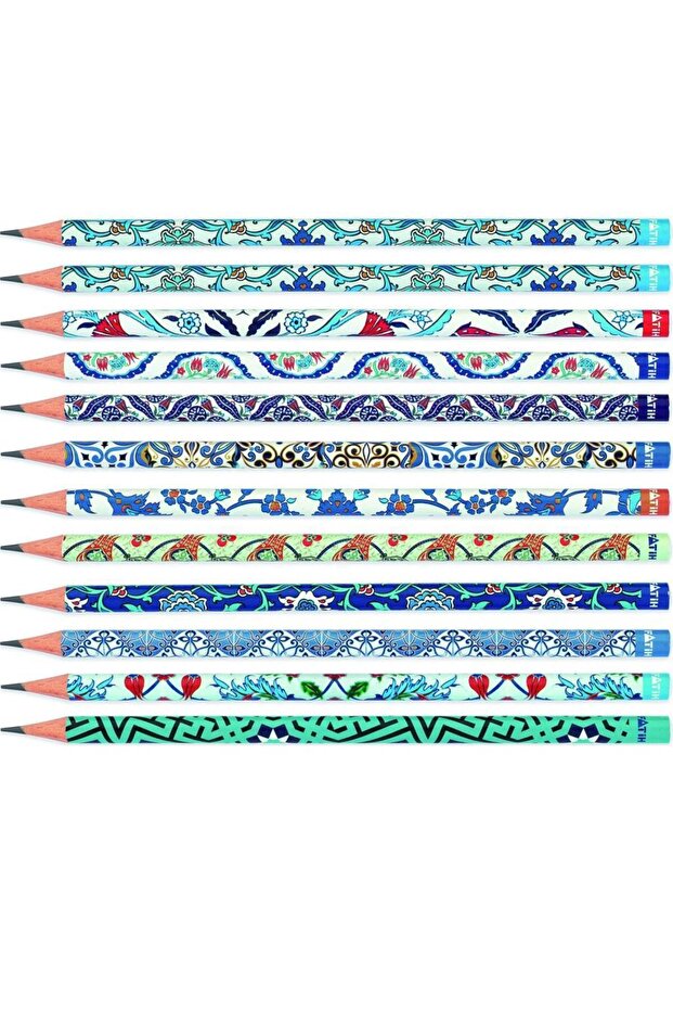 قلم رصاص منقوش بالسيراميك (12 قطعة) - 1