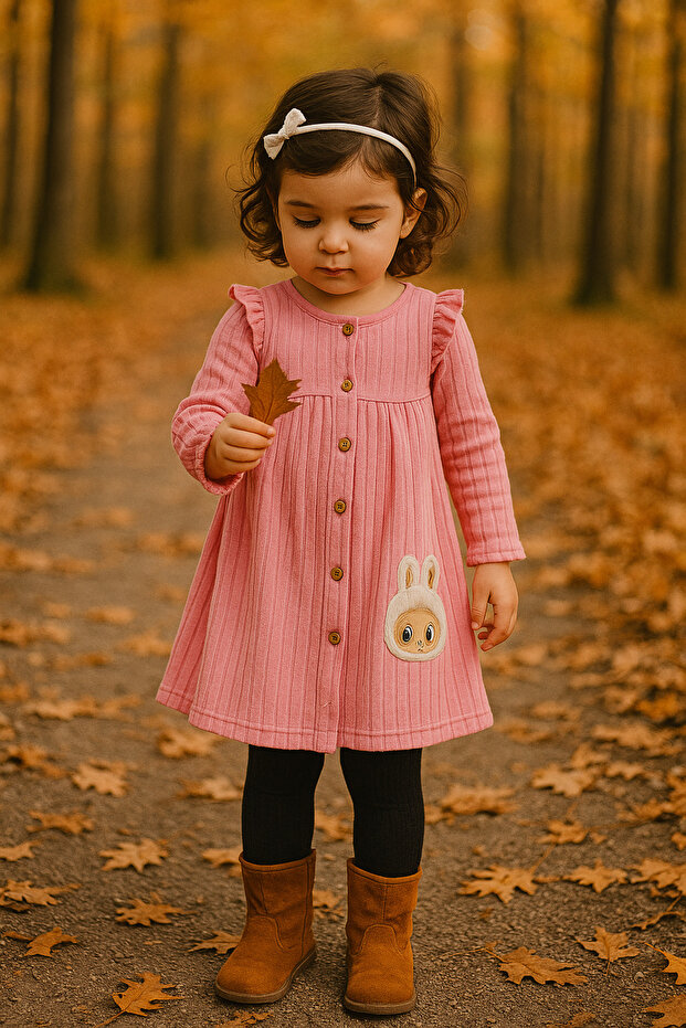 Girl Rabbit Print Dress