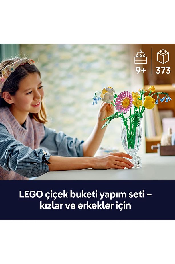 ® Botanicals Küçük Sarı Buket 10347 - 9+ Yapay Çiçekler İçeren Çiçek Buketi Yapım Seti (373 Parça) - 6