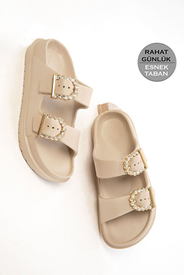 Papuci de damă bej 20792 - 1