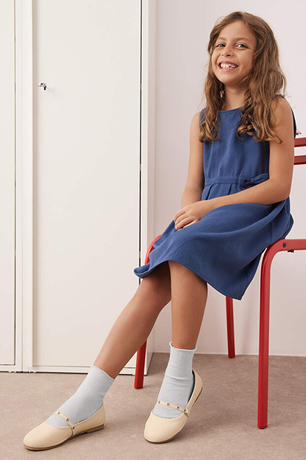 Krem Aksesuar Bant Detaylı Büyük/Küçük Kız Çocuk kids Mary jane Babet TAKAW26BE00001 - 1