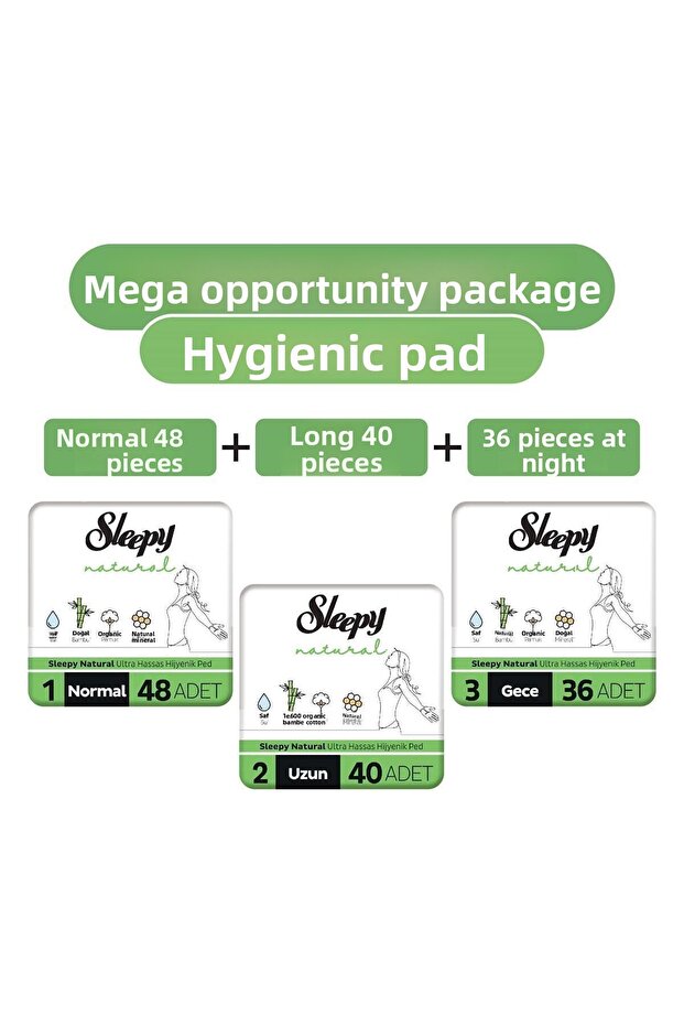 Natural Ultra Sensitive Hygienic Pad 124 Pieces Pad Mega Opportunity Package