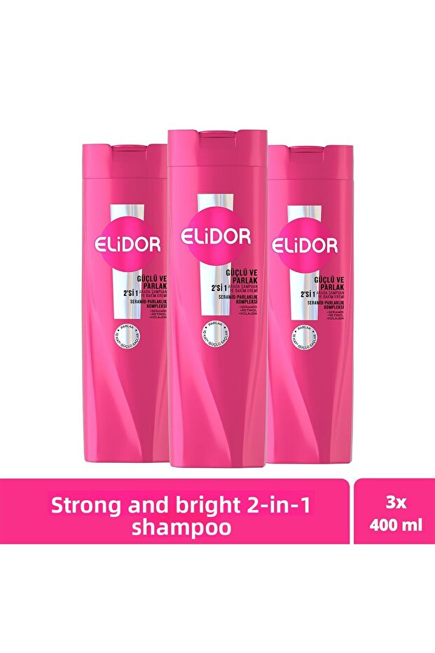 Shampoo and Hair Conditioner Strong and Shiny 400 ml X3 - 1