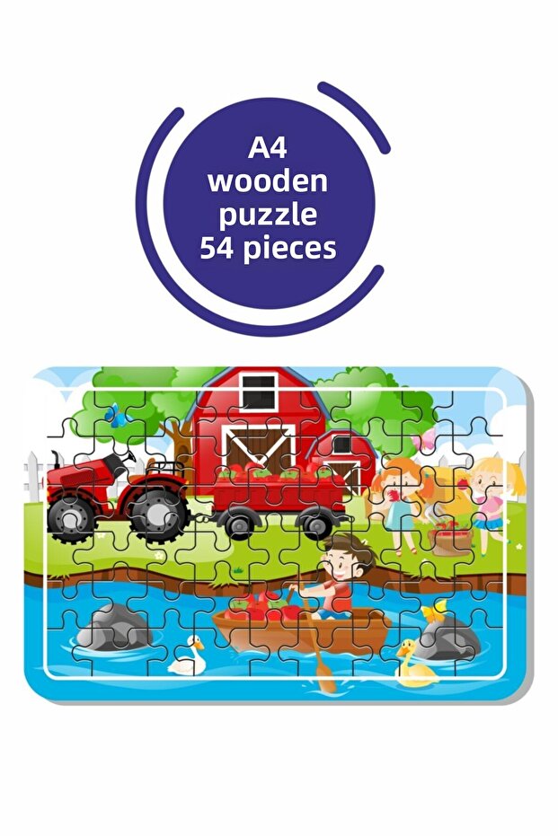 Farm And Farm Products A4 54 Piece Puzzle, Toy, Jigsaw