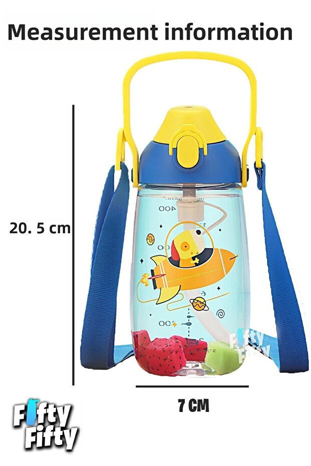 680 ml Tritan Children's Water Bottle with Straw and Neck Strap - Boxed - Ffuz 2202680 - 2