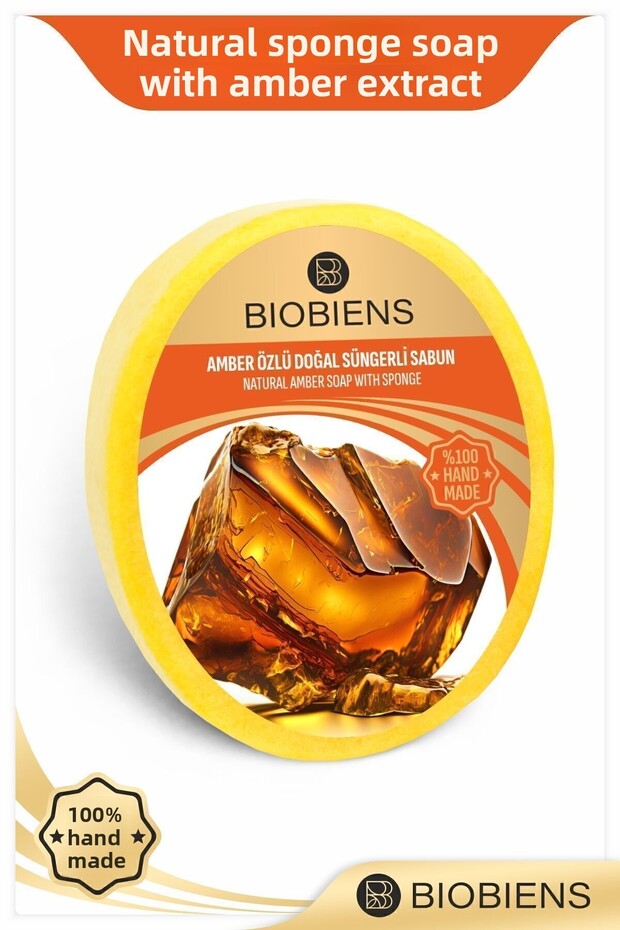 Amber Essence Natural Sponge Soap Special for Shower and Skin