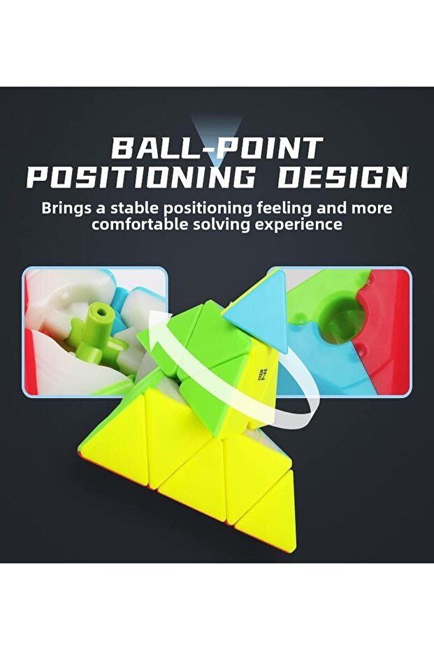 مكعب ذكاء مثلث احترافي 3x3 سرعة -q1 Ming S2 أصفر - 4