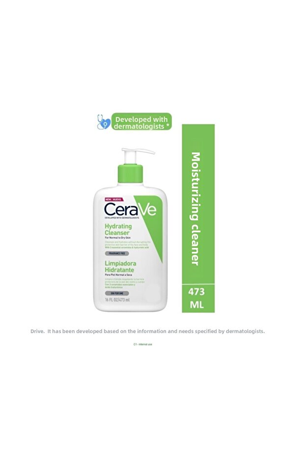 Foaming Cleanser with Ceramides & Hyaluronic Acid for Normal & Oily Skin, Face & Body, 473 ml
