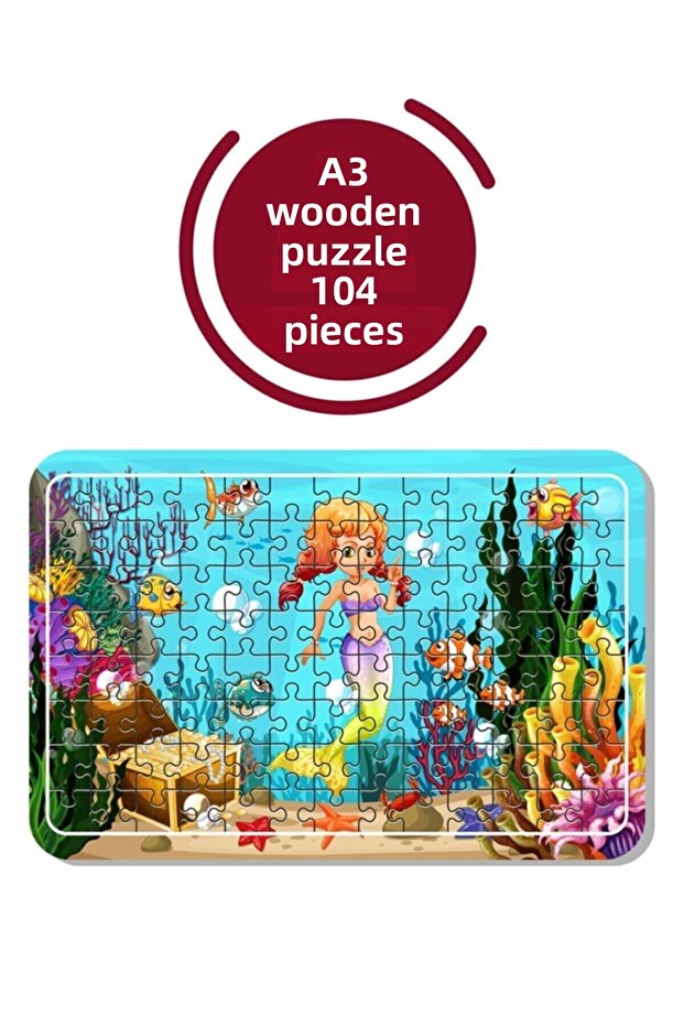 Mermaid A3 104 Piece Puzzle, Toy, Jigsaw