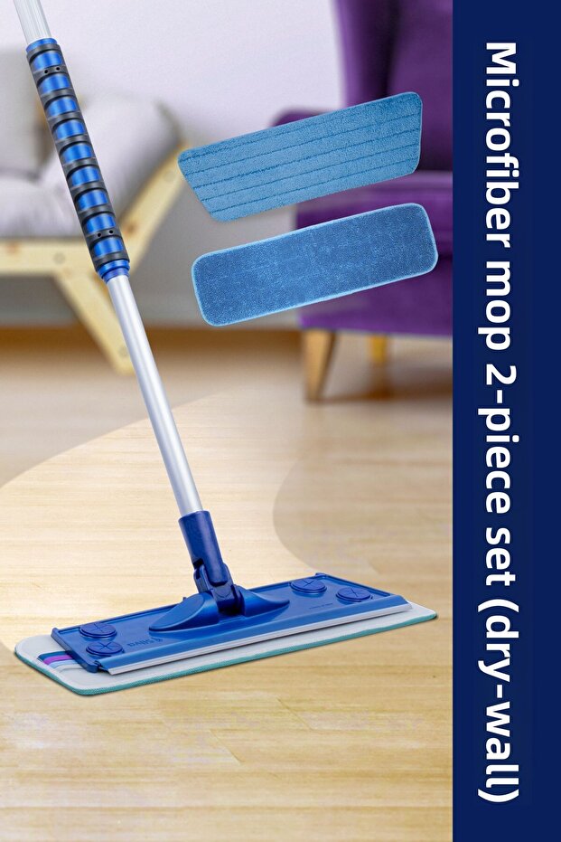 Microfiber Double Mop Set (Dry-Wall) - 2