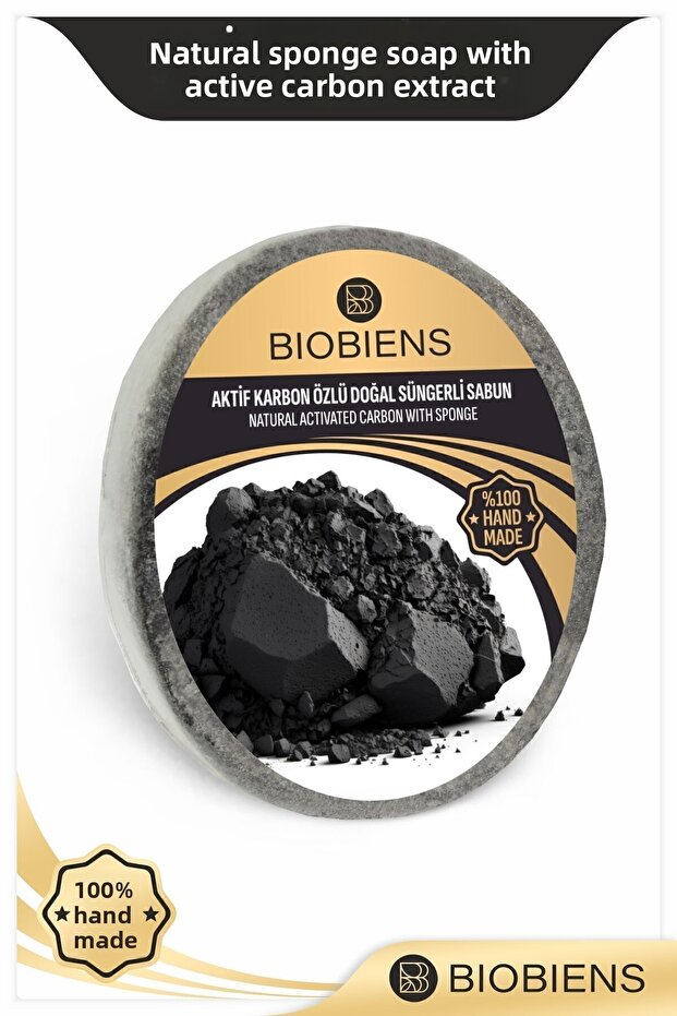 Activated Carbon Essence Natural Sponge Soap Special for Shower and Skin
