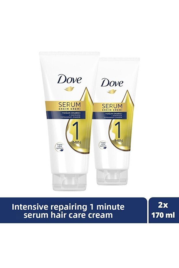 1 Minute Serum Hair Care Cream Intensive Repair 170 Ml X2 Pieces