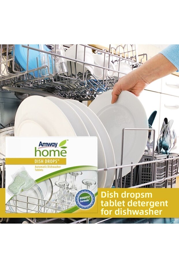 ™ Dish Drops ™ Dishwasher Tablet Detergent – All in One | 40 ° Effective in C | Bioquest Formula | Glass Protector