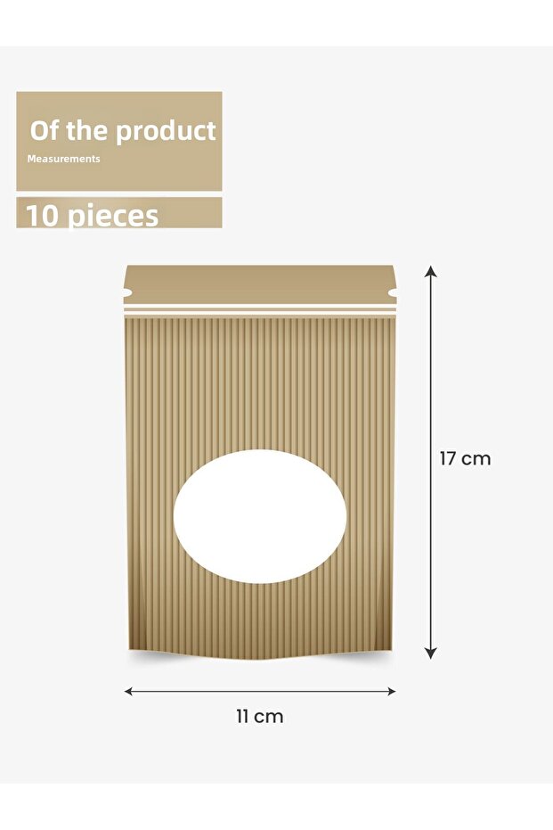 200 ml Midi Size Paper Look Ziplock Storage Bag - 10 Pieces - 3