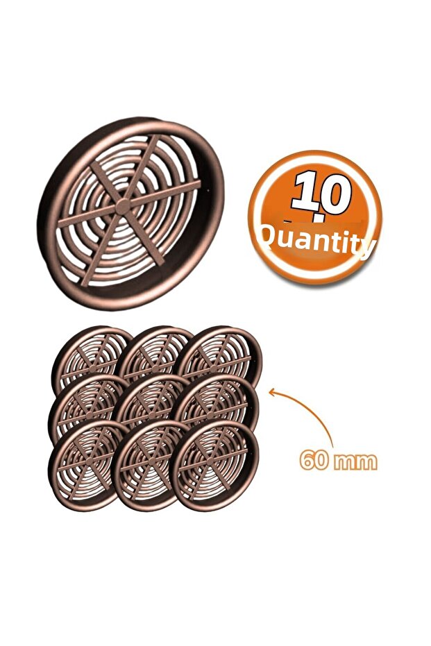60mm Brown Plastic Grille - Set of 10 0610