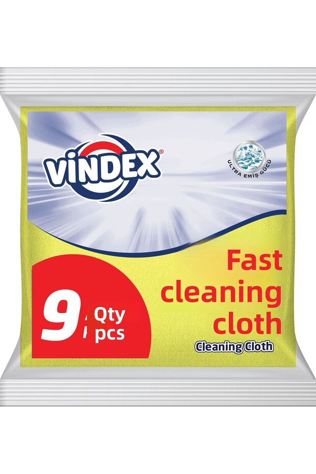 قطعة قماش للتنظيف السريع من VİNDEX مكونة من 9 قطع