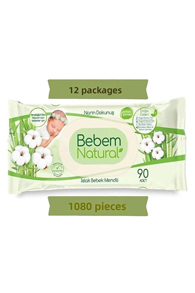 Newborn Delicate Touch Wet Wipes 12 Pack 1080 Pieces