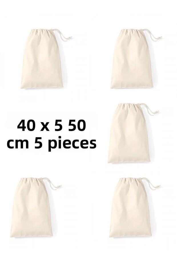 5Pcs 40X50Cm Raw Bean Storage Pouch Pulses Pouch Fruit Vegetable Noodles Multi-Purpose Storage Pouch