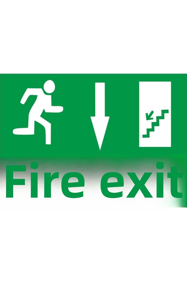 علامة سهم خروج الحريق للخارج - 1