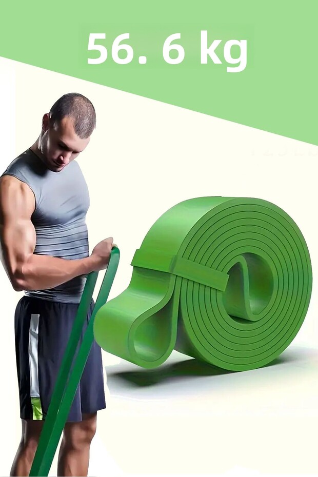 Latex 56 kg Power Band Powerband Muscle Builder Power Resistance Rubber Cross Training Fitness Band Green