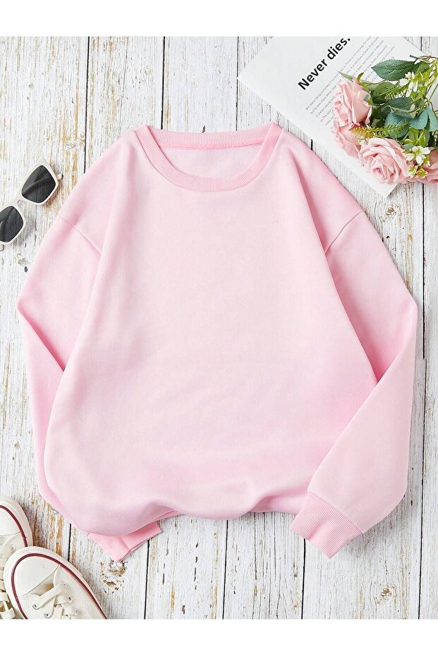 Unprinted Crew Neck Oversize Unisex Sweatshirt DAXİS Sportwear Company