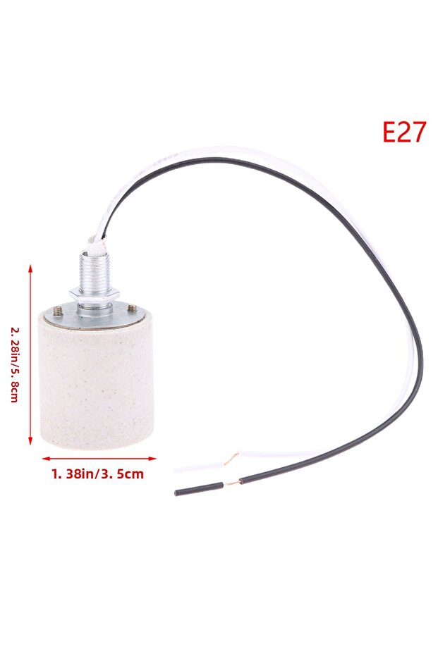 E14/E27 Ceramic Screw Lamp Holder LED Light Heat Resistant Adapter Home Use Round Socket For Bulb... - 1