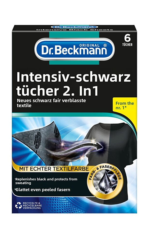 Renewing and Color Protective Wipes for Dark-Black Laundry Pack of 6