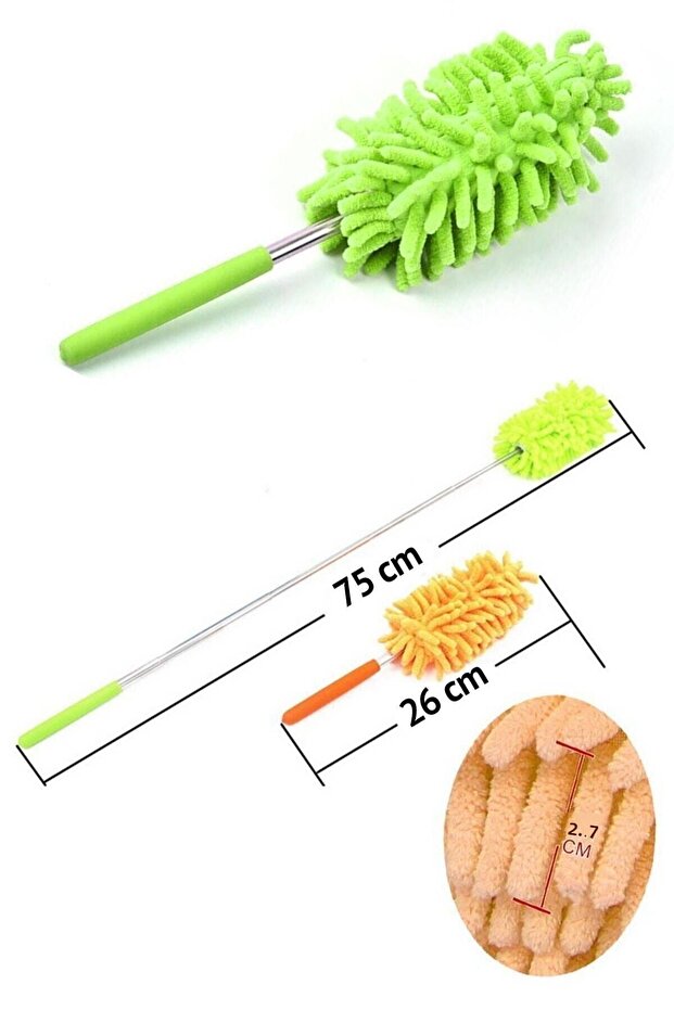 Practical Telescopic Microfiber Dusting Brush - Extendable Apparatus - 3
