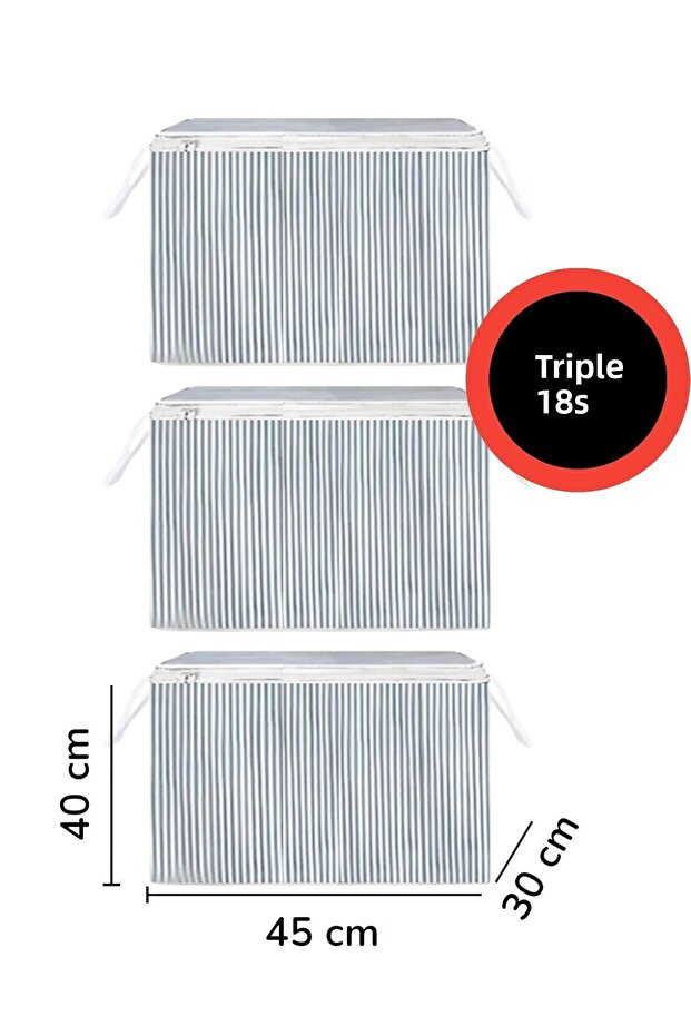 3 Pieces Sweater Clothes Bag Base and under Bed Compatible 45X40X30 cm