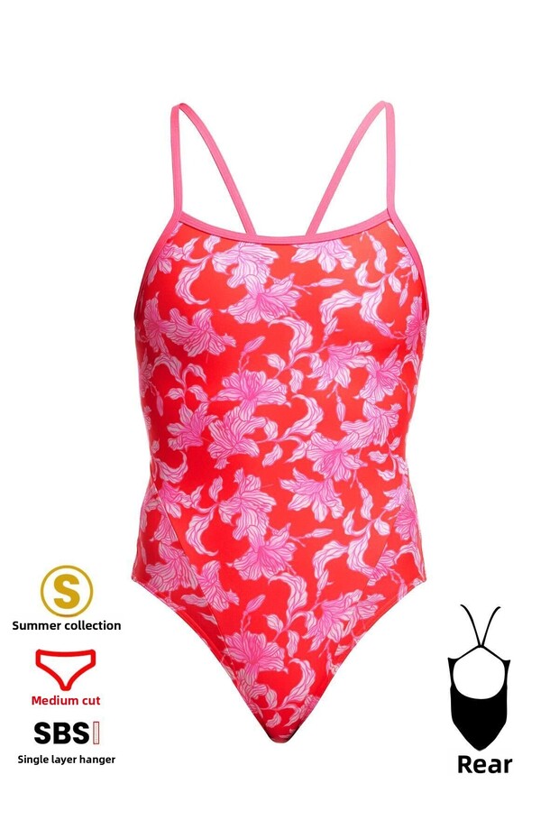 Funkita SS Fire Flyer - ملابس سباحة نسائية للتدريب بأشرطة رفيعة