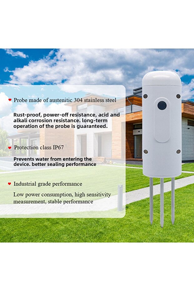 Haozee Tuya Smart Zigbee Soil Tester Temperature and Humidity Meter Waterproof Moisture Garden I... - 3