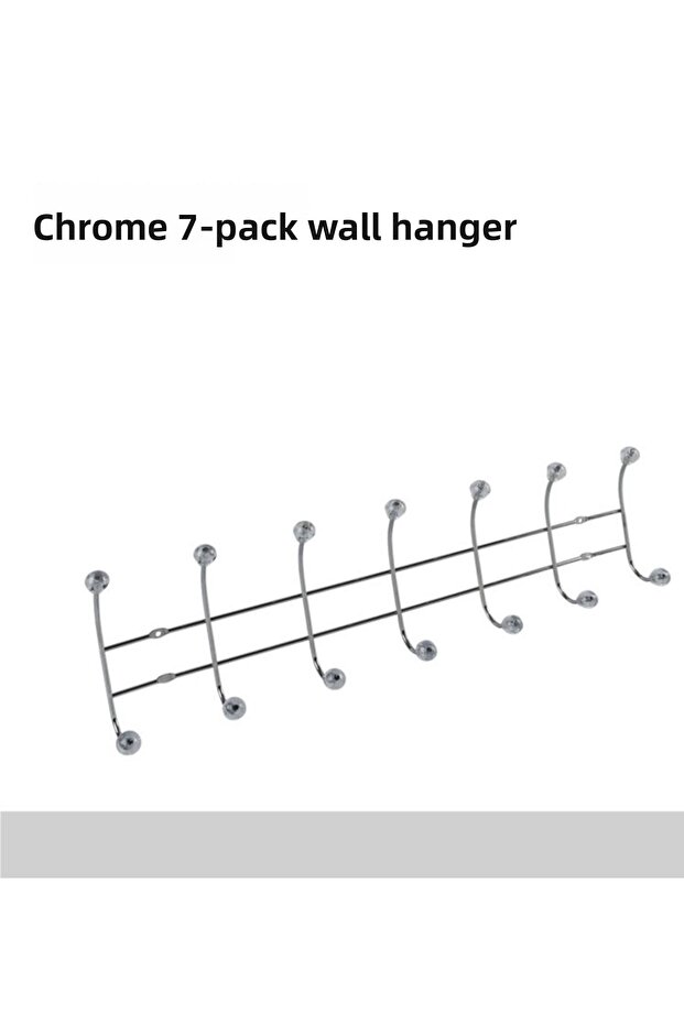 Clothes Hanger Wall Hanger Chrome 7 Pcs