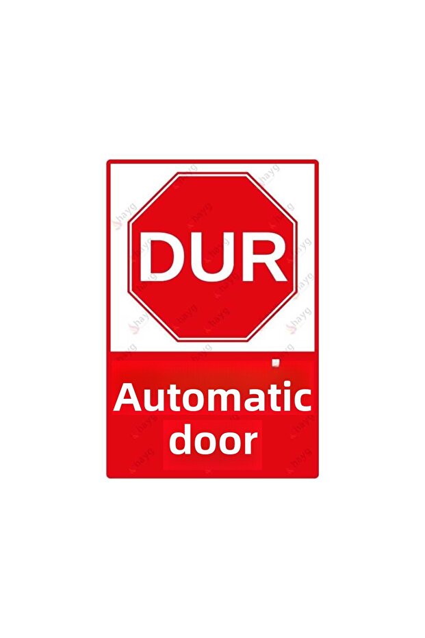 Stop Automatic Door Warning Sign – Uv Printed Dekota Sign – Warning Warning Sign - 28cm X 42cm