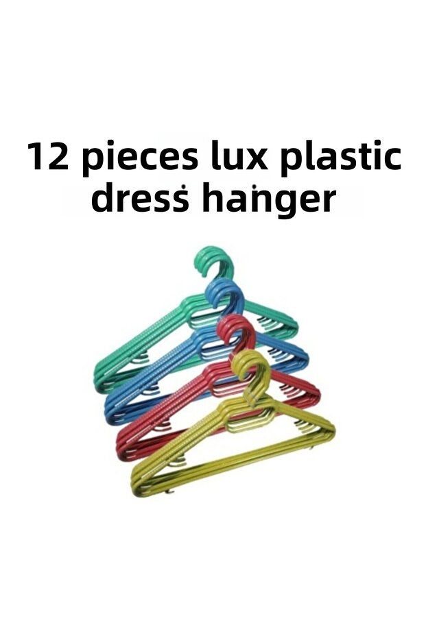 12 Pieces Plastic Clothes Hangers Luxury