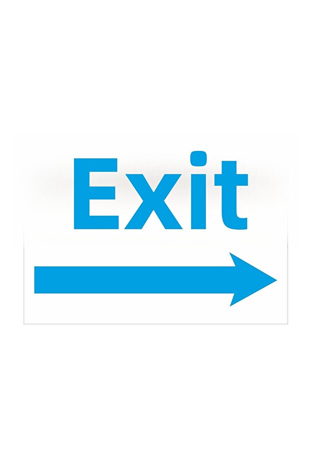 Work Safety Sign Sticker - Exit Right Arrow