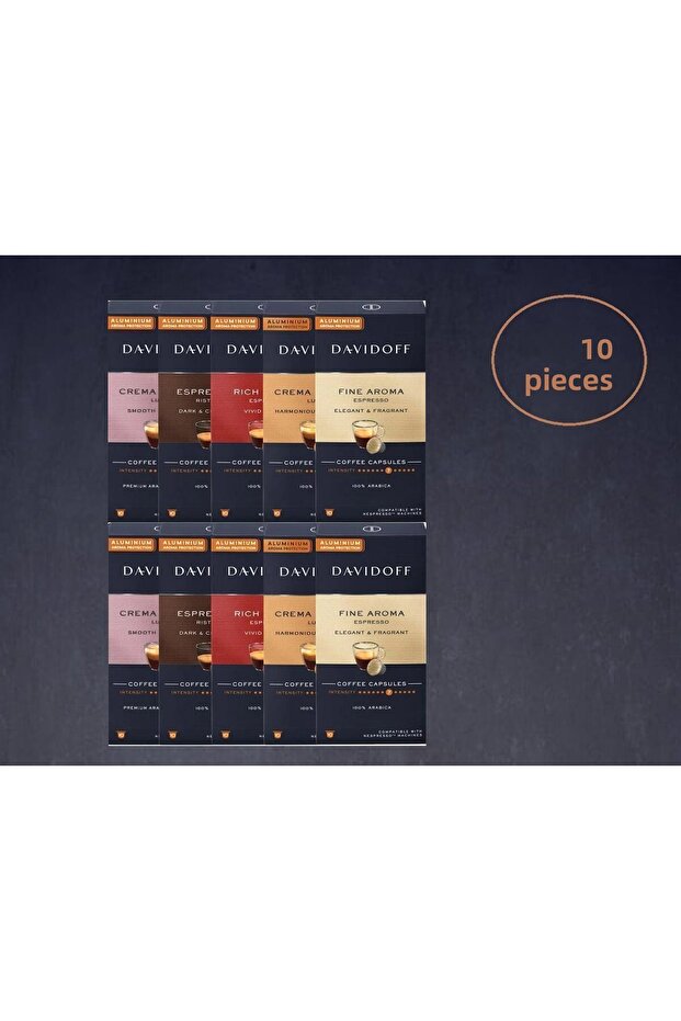 DAVIDOFF 10X10 Pieces Capsule Coffee (Nespresso Compatible) davidoff 5 types - 1