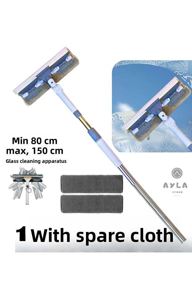 Extendable Long Handle Window Cleaner Cleaning Brush Glass Cleaner Bathroom Brush Floor